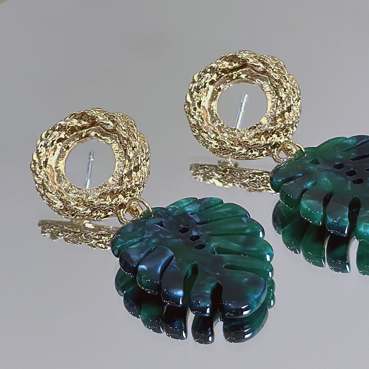 Golden Palm Earrings - FINAL SALE