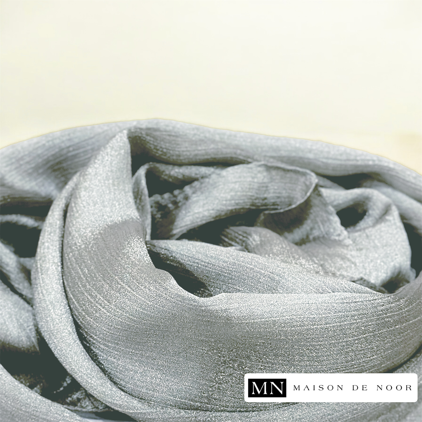 Thin Satin Scarf - Ice Grey