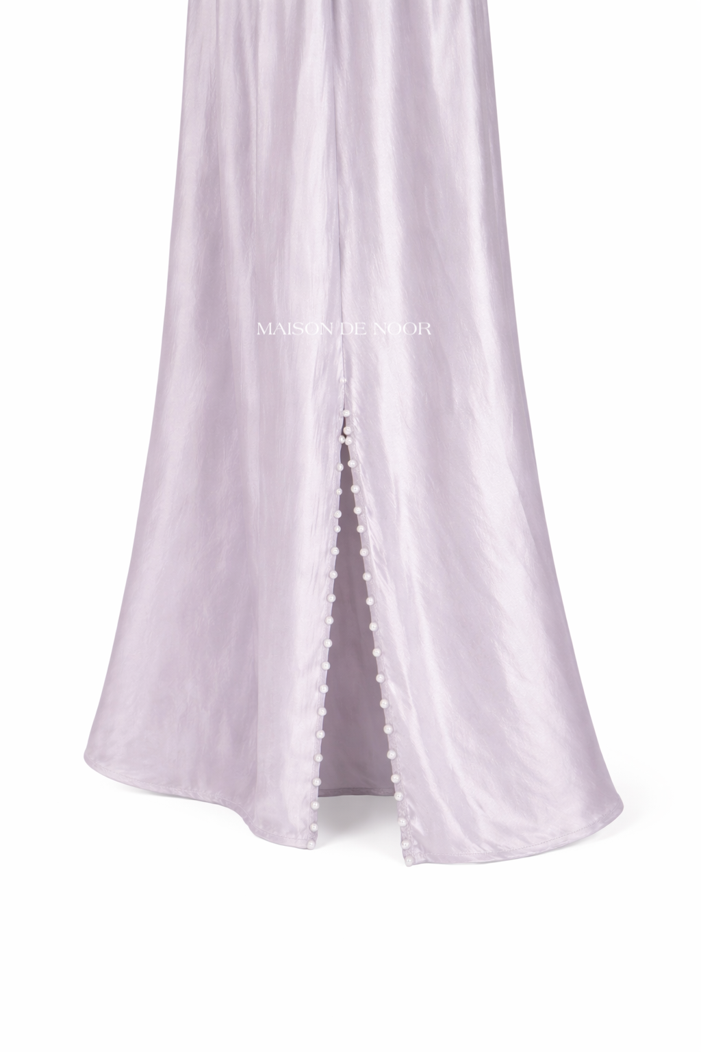 Pearl Embellished Abaya 5-Piece Set - Shimmery Lilac
