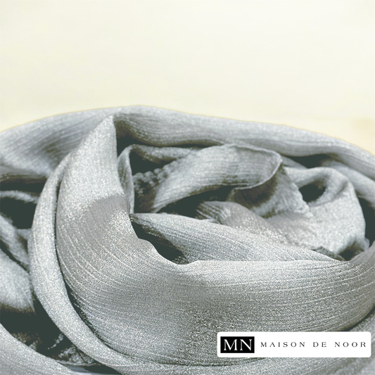 Satin Scarf - Ice Grey