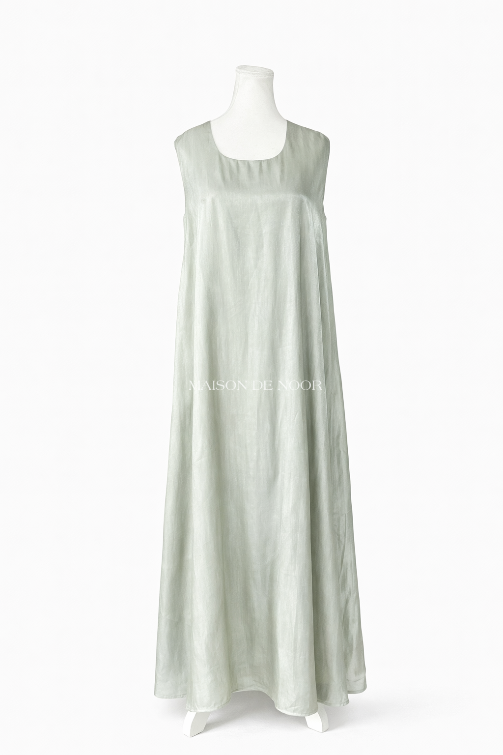 Pearl Embellished Abaya 5-Piece Set - Shimmery Sage Green
